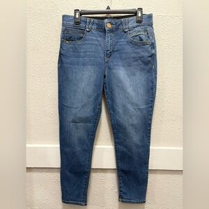 Democracy Womens Absolution Blue Denim Petite Ankle Skimmer Jeans Size 10P